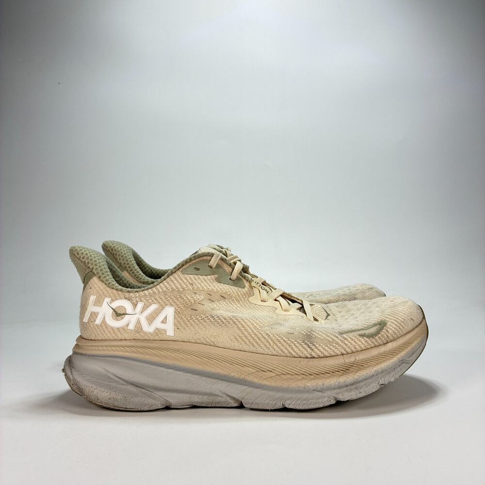 HOKA Clifton 9 Oat Milk Barley Road Running Shoes 1127895 OKB Men's Size 10D